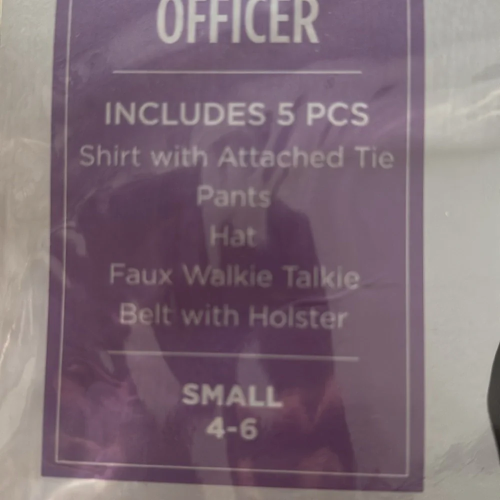 POLICE OFFICER kids Halloween costume size small 4-6 - Picture 3 of 4